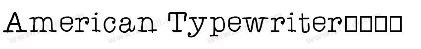 American Typewriter字体转换